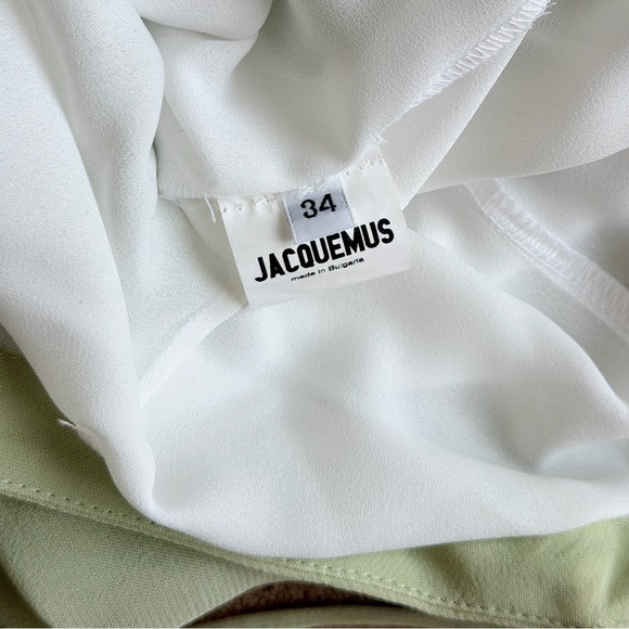 Jacquemus Light Green Asymmetrical Chiffon Dress Runway, size XS - Picture 6 of 8